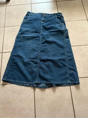 Cato Dark Blue Denim Midi Skirt